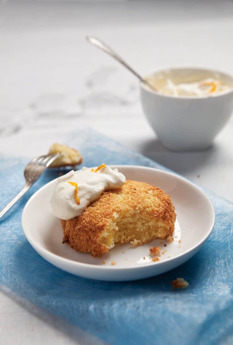 Kokosmakronen met sinaasappelroom