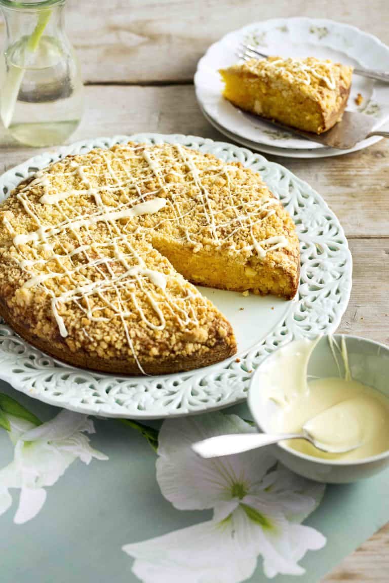 De worteltjestaart met witte chocolade
