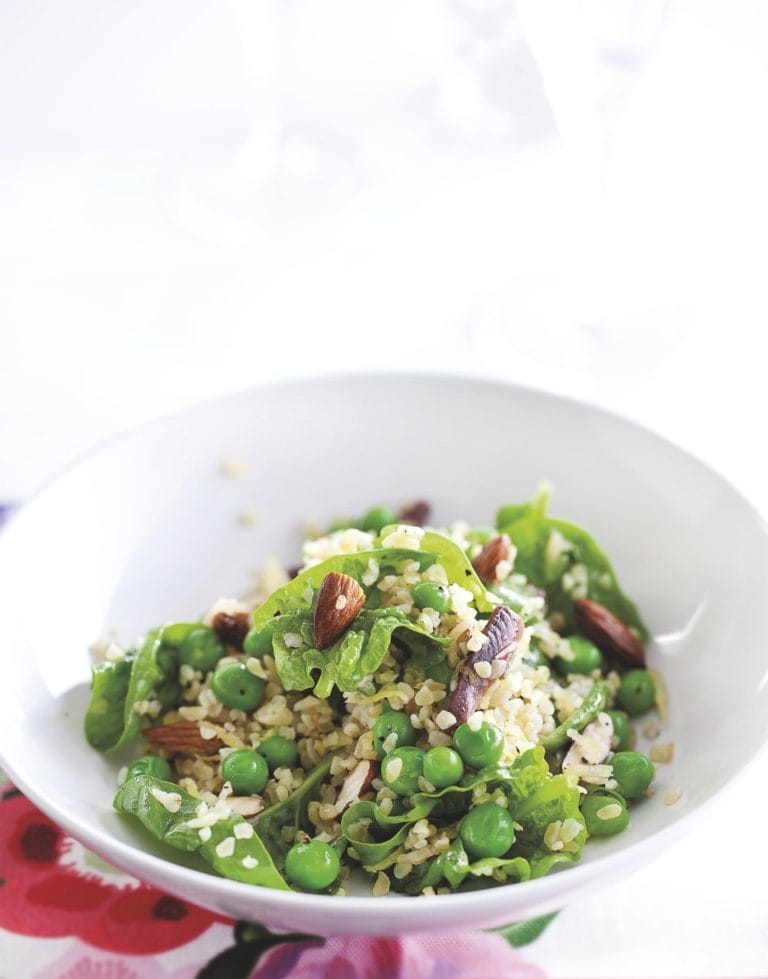 Bulgursalade met ansjovis en doperwtjes