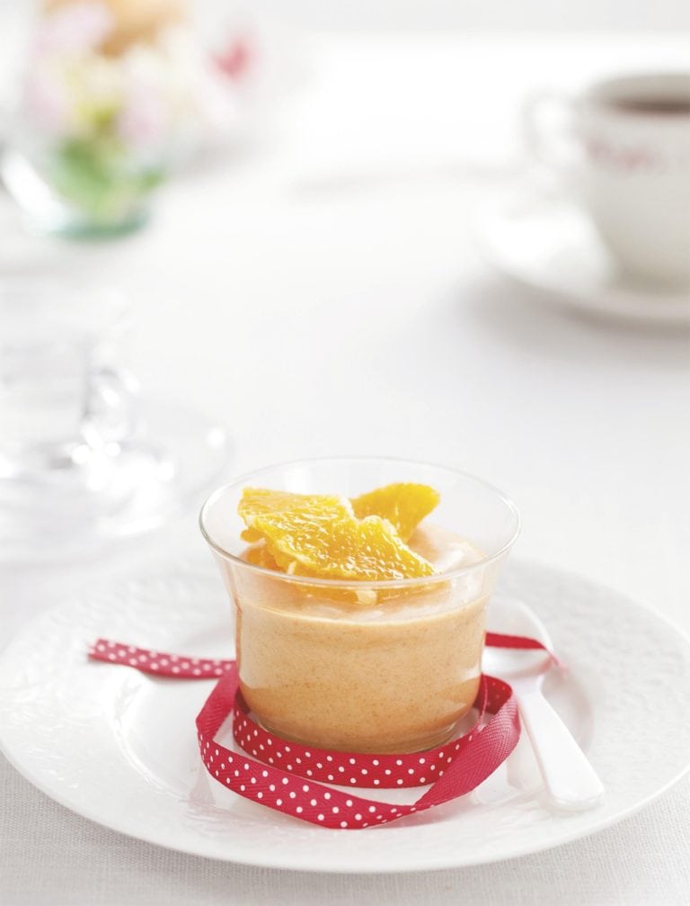 Karamelmousse met sinaasappel