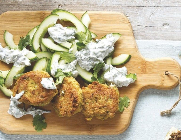 Kikkererwtenburgers met yoghurtsaus