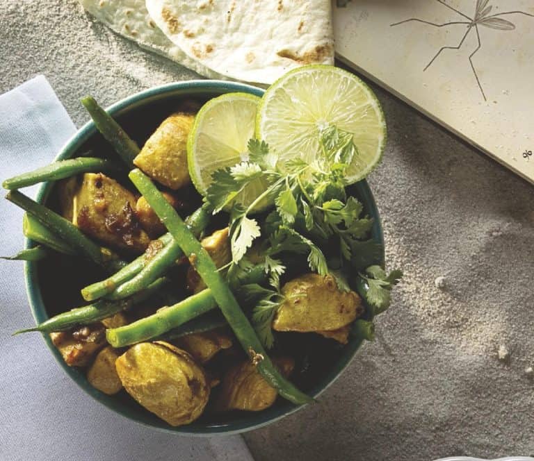 Kipcurry-tortilla