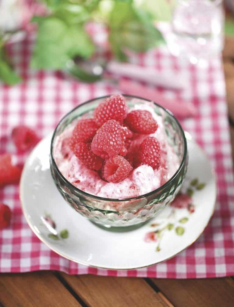 Luchtige frambozensorbet
