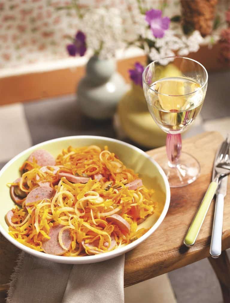Pompoensalade met ui en augurk