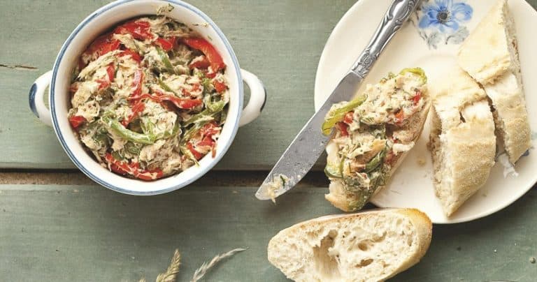 Rillettes van gerookte makreel en paprika