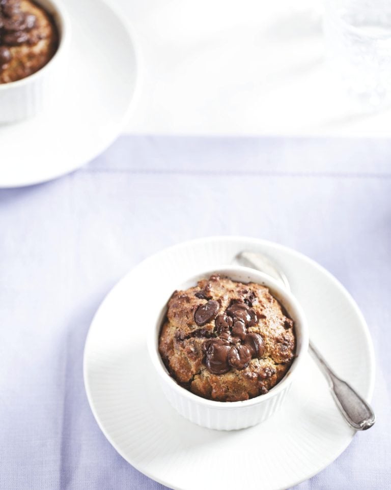 Notencakeje met chocolade
