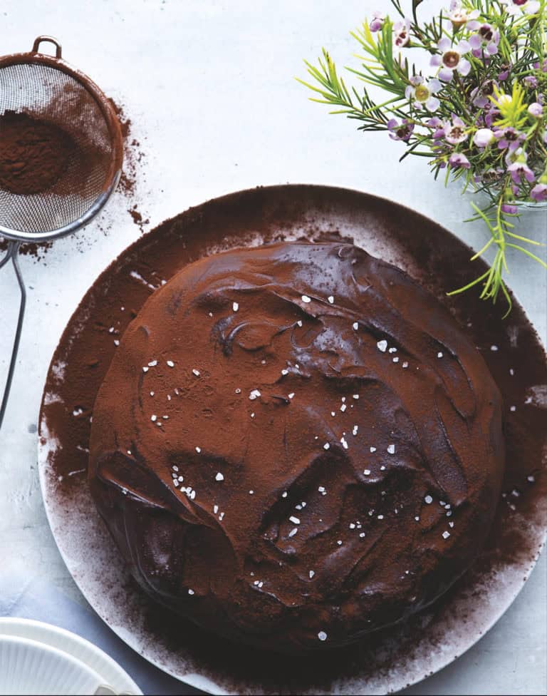 Yoghurtcake met ganache en cacao
