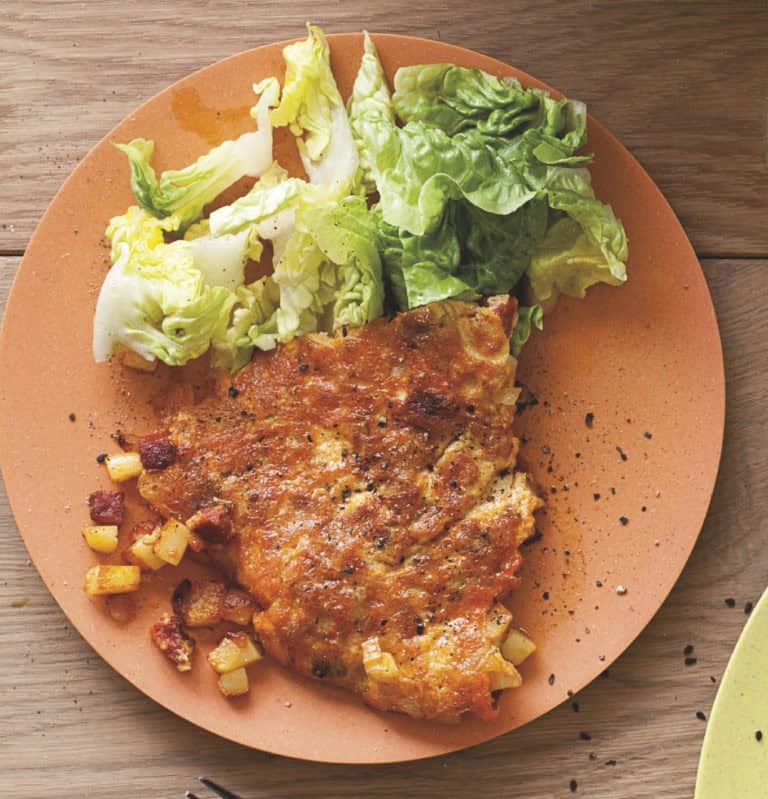 Aardappeltortilla met chorizo