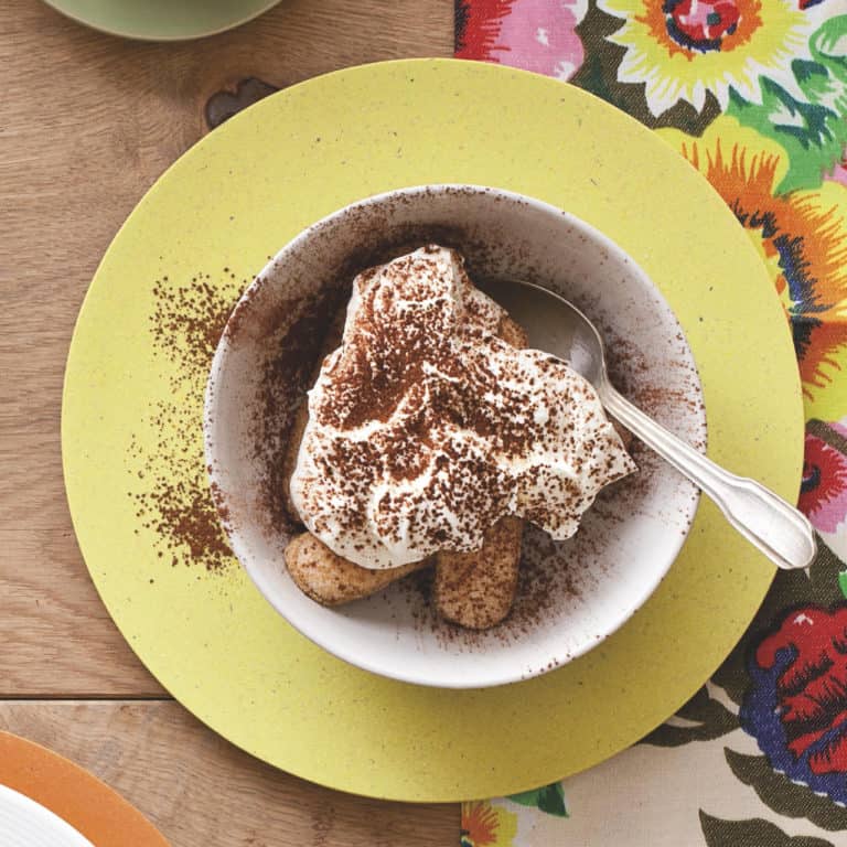 Snelle tiramisu zonder ei