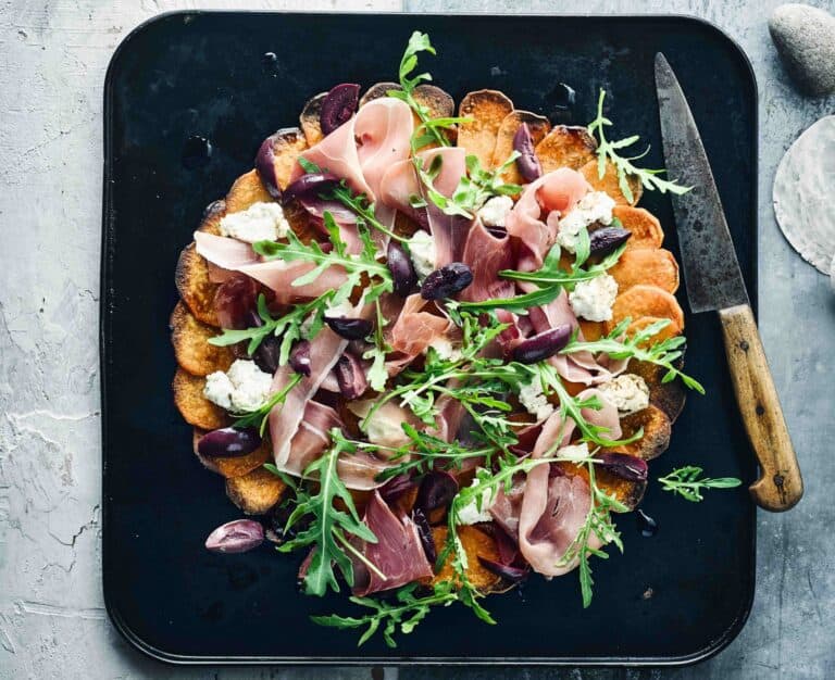 Zoeteaardappelpizza