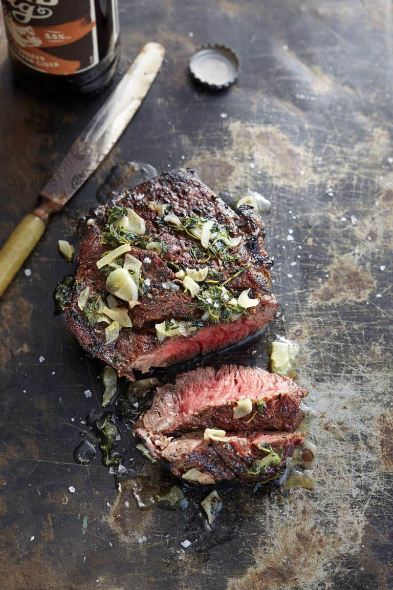 Ribeye caveman style