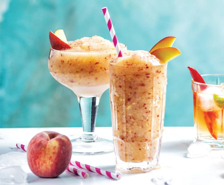 Perzik-bergamot slush