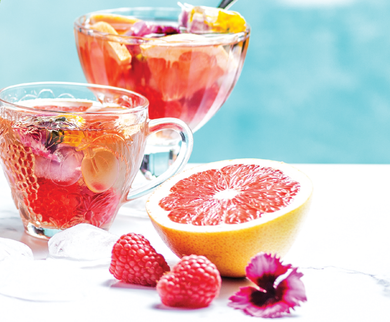 Rosé kombucha punch