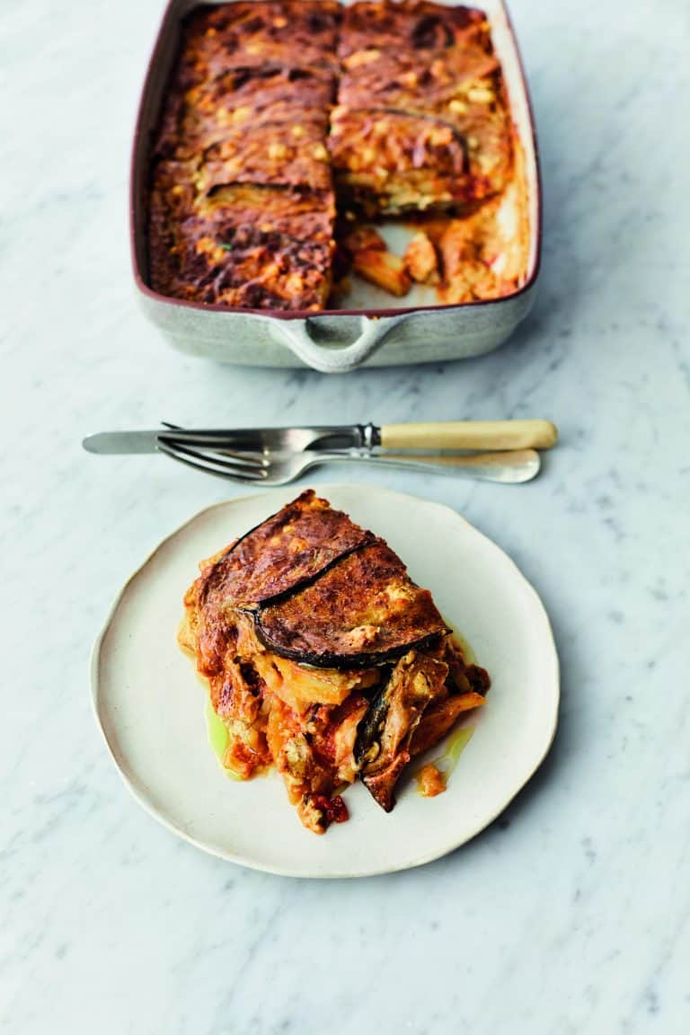 Vega moussaka uit Jamie Olivers VEG