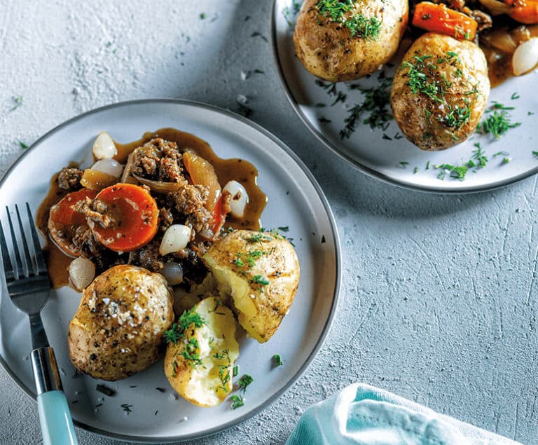Nordic stoofschotel met bier, jeneverbes en Pulled Oats