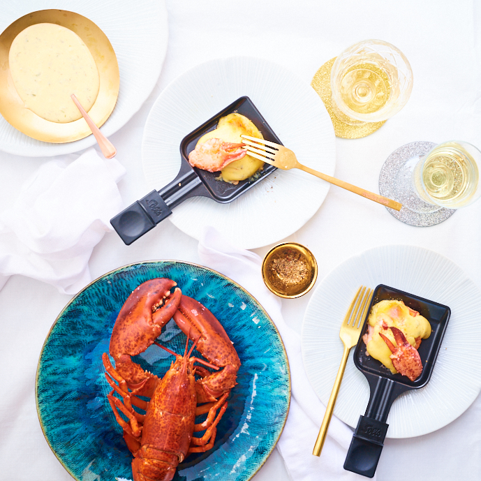 Kreeft met Bernaisesaus in gourmetpannetje