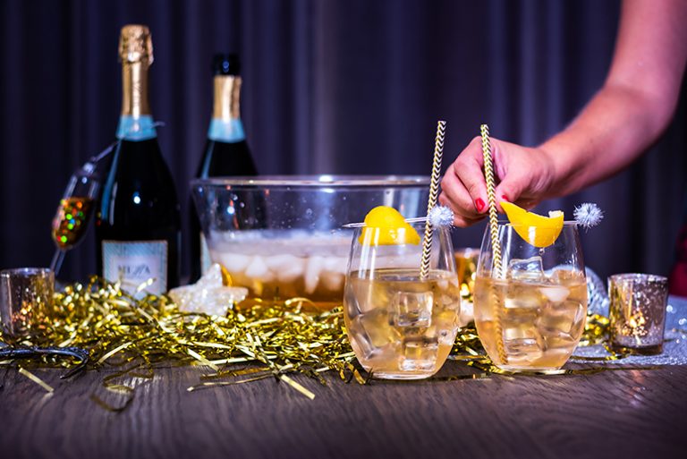Lemon Drop sparkling Punch cocktail