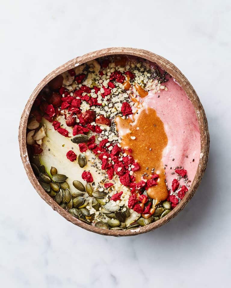 Cranberry-sinaasappel smoothiebowl