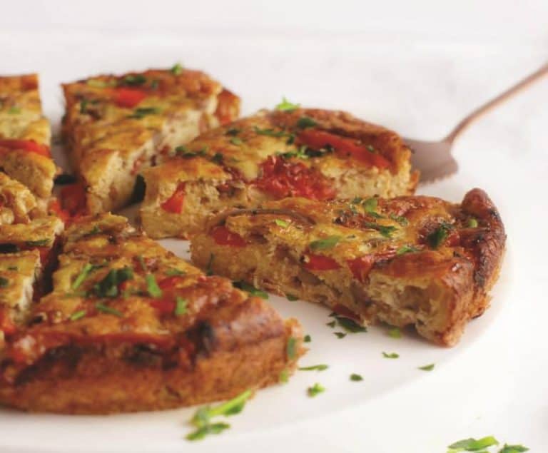 Hartige clafoutis met paprika en parmezaan