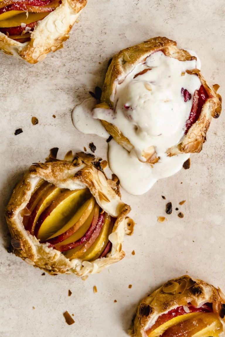 Mini-galettes met perzik