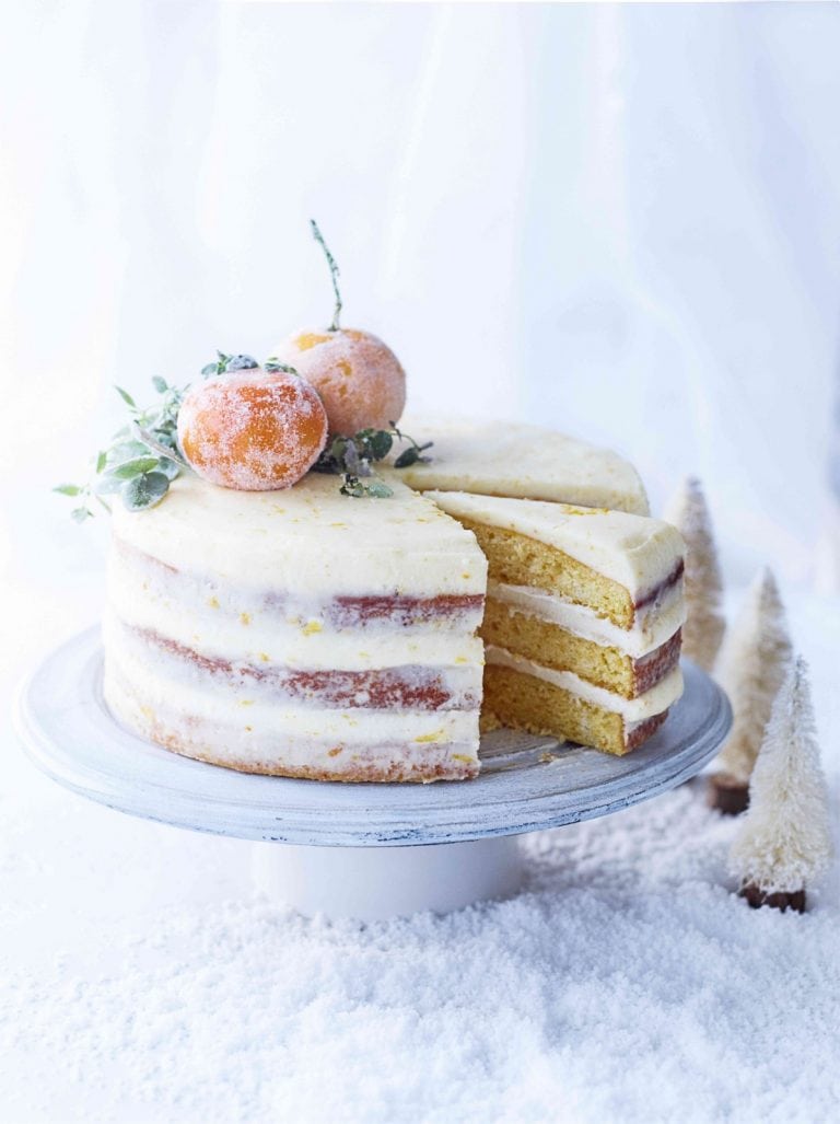 Glutenvrije clementine-yoghurttaart