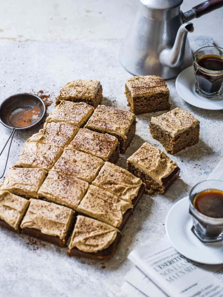 Koffiecake met cappuccino-botercrème
