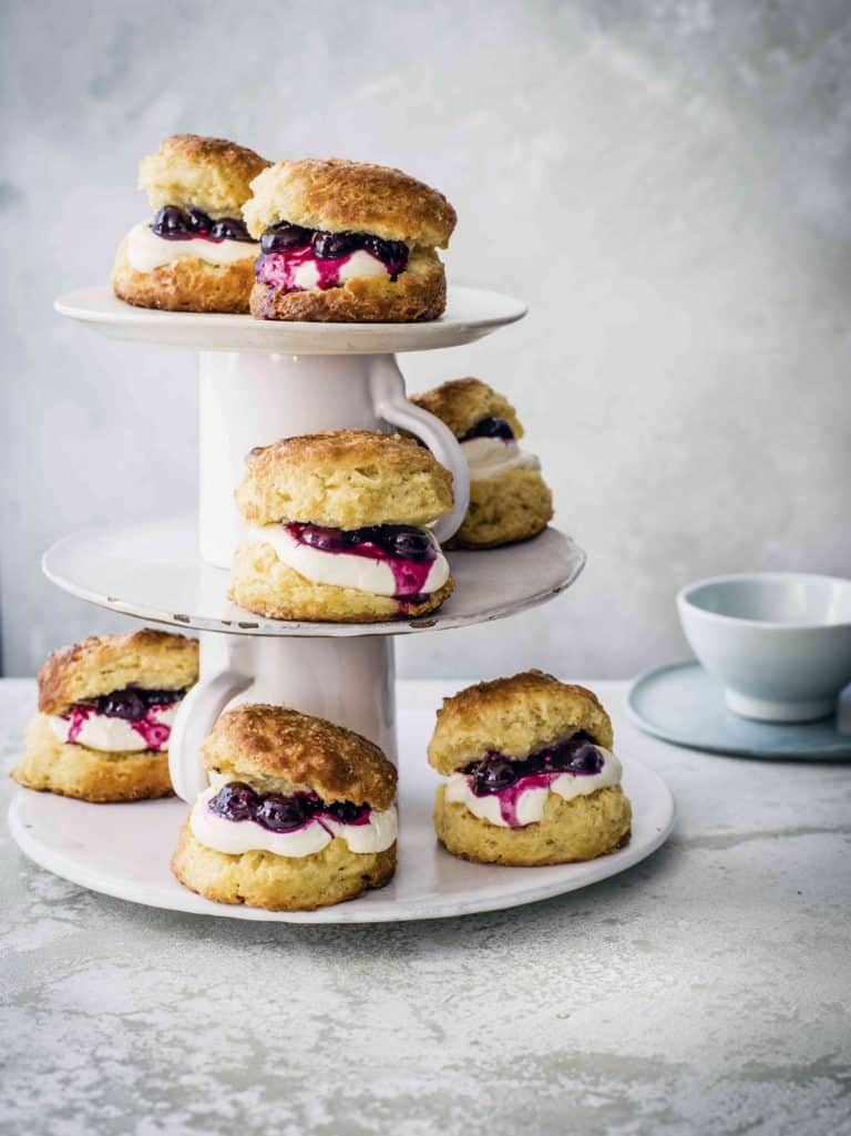 Blauwebessen-shortcakes