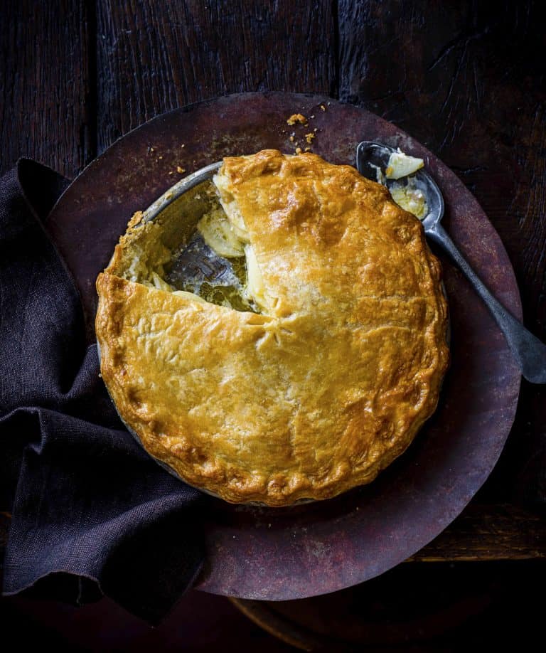 Appeltaart met clotted cream-vulling
