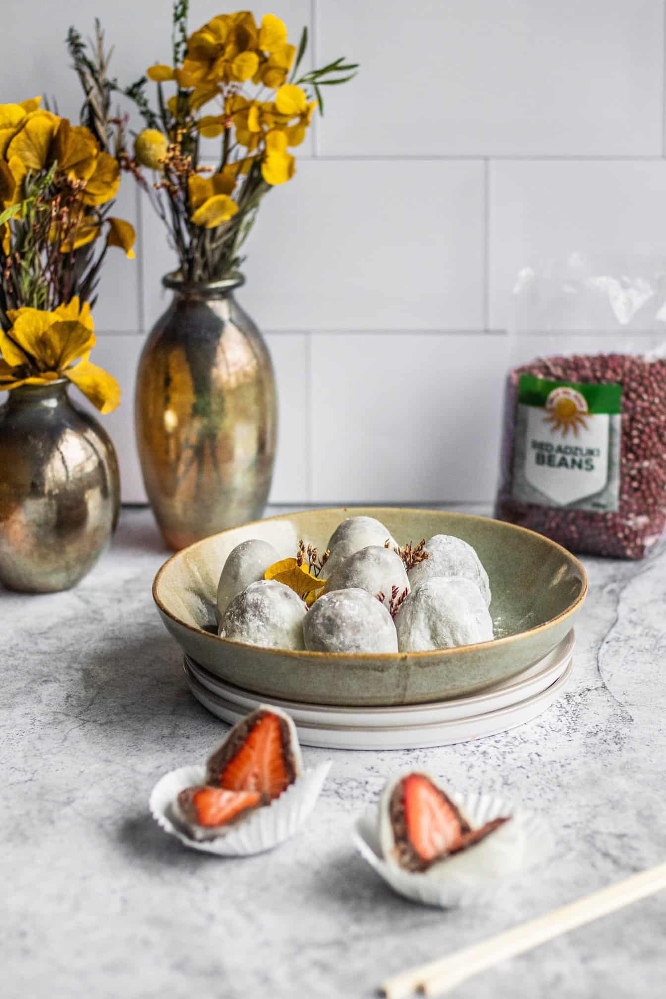 Daifuku met aardbeien