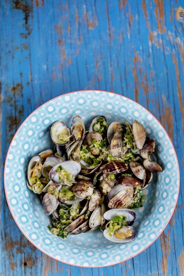 Vongole met gember-bosuisaus