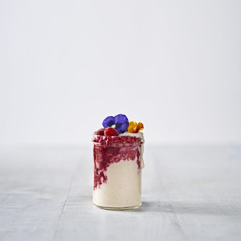 Lactosevrije framboos-chia smoothie
