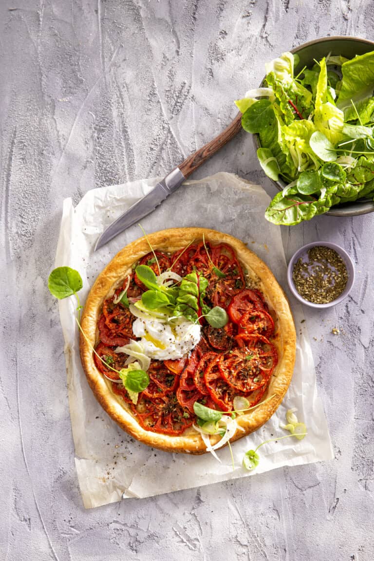 Tomatengalette met geklopte feta