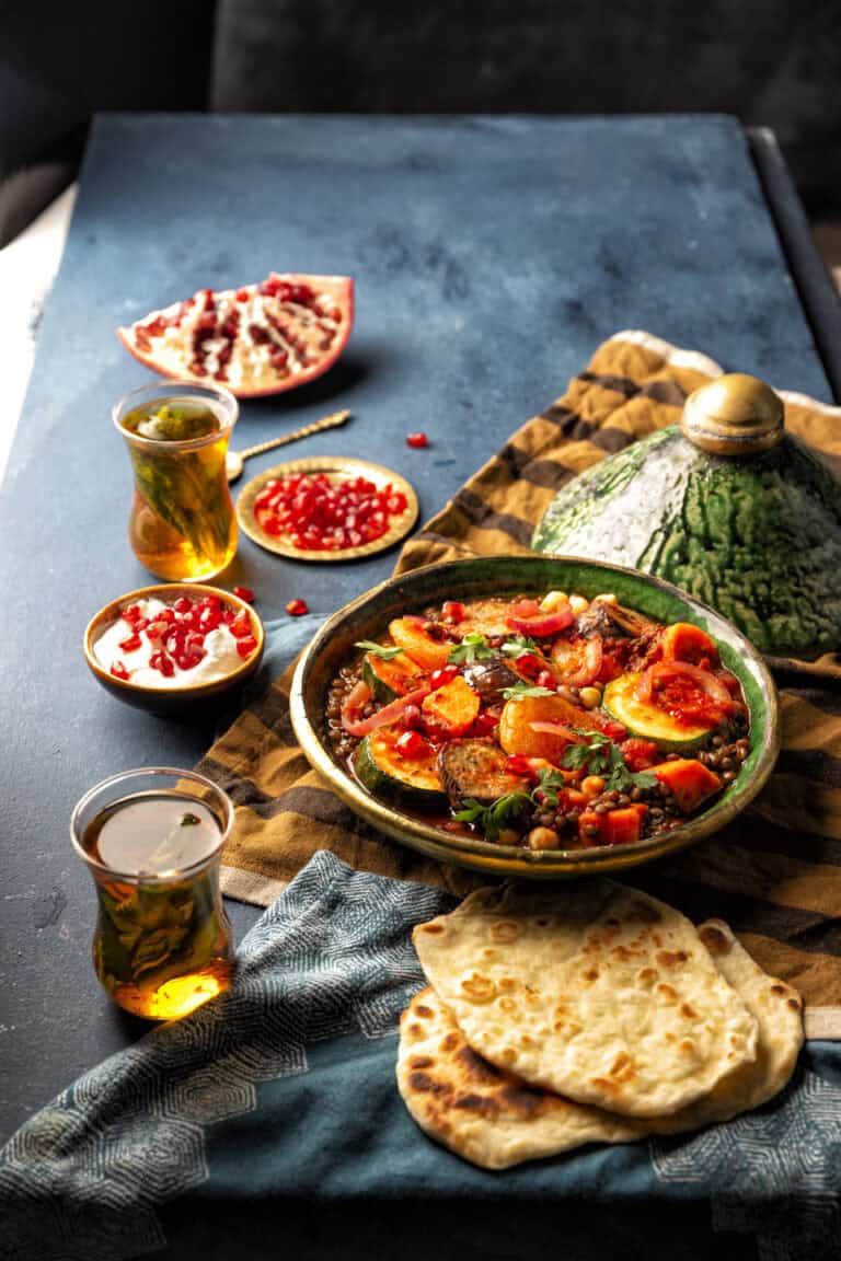 Groentetajine met homemade flatbread