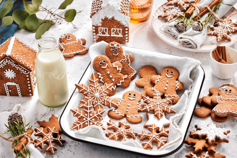 Gedecoreerde gingerbread koekjes