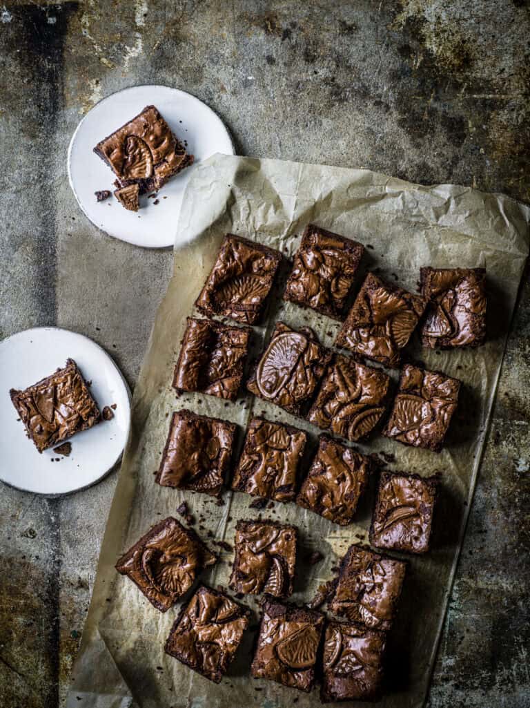 Brownies met sinaasappelsmaak