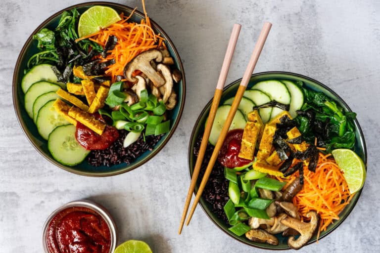 Vegan bibimbap bowl