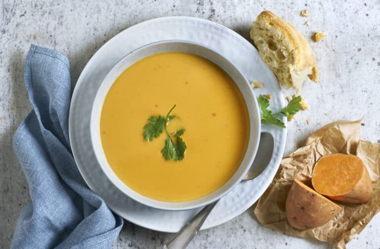Soep van zoete aardappelen