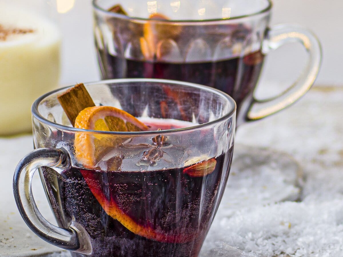 gluhwein in glas