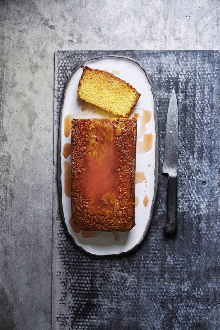 Bloedsinaasappel-polentacake