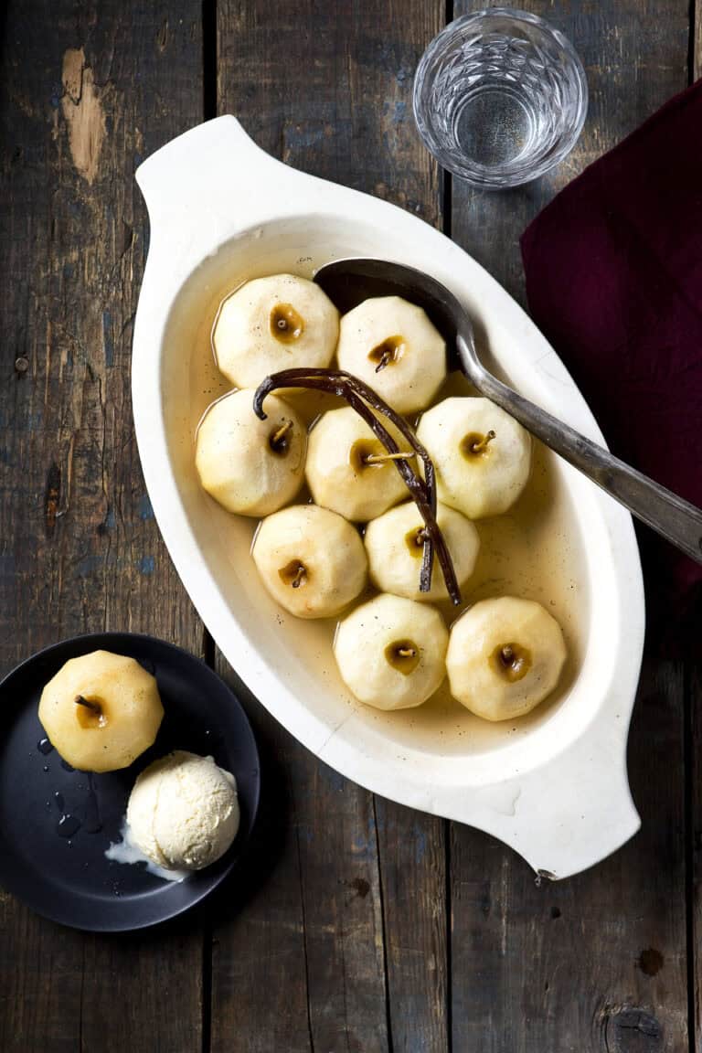 Appeltjes in vanillesiroop