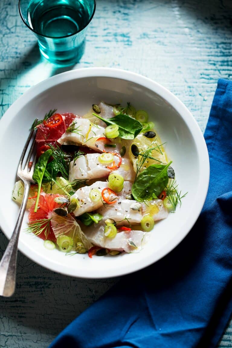 Ceviche met grapefruit