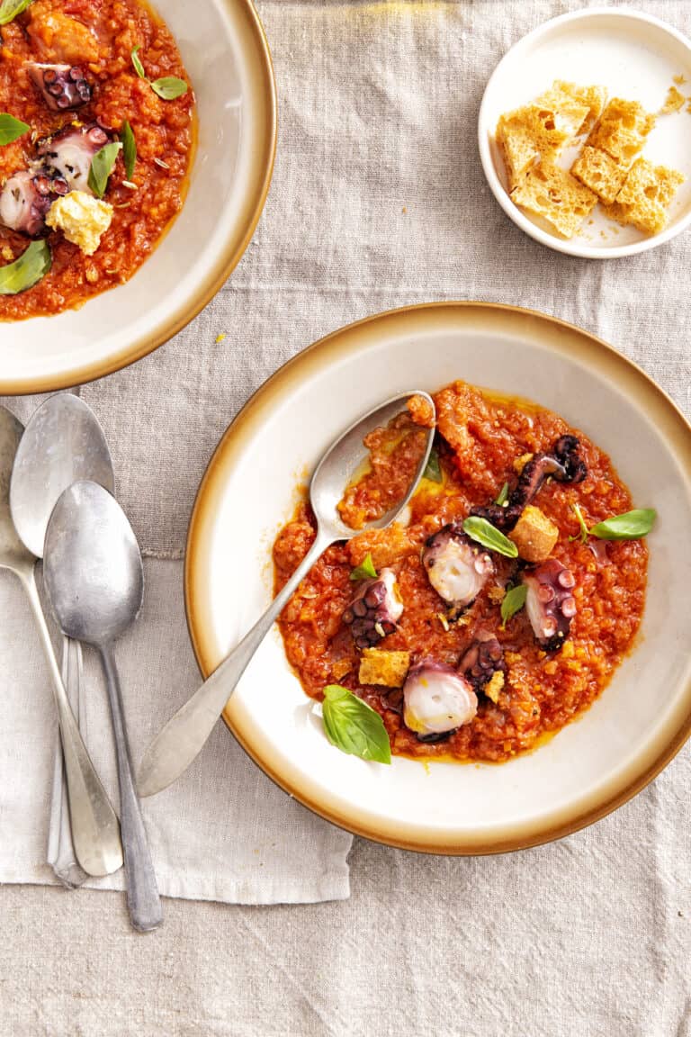 Pappa al pomodoro – broodsoep met octopus
