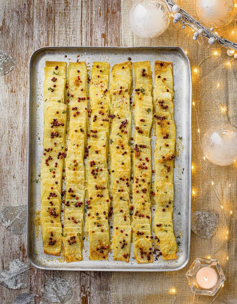Domino-aardappels met parmezaan