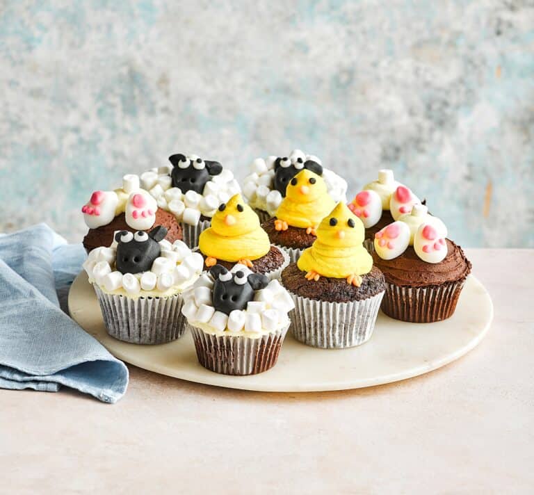 Paas cupcakes van chocolade