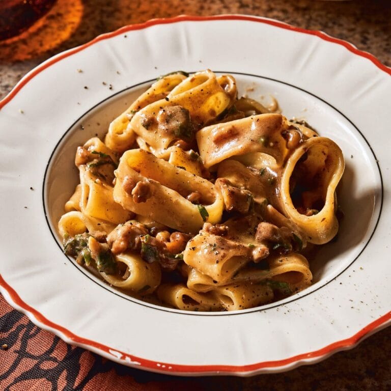 Pasta met cacio e walnoot