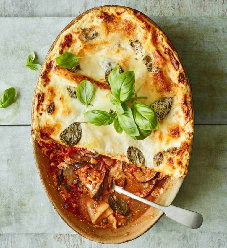 Auberginelasagne met ricotta