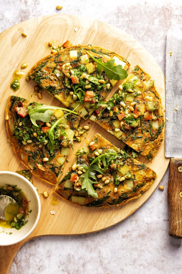 Aardappeltortilla met zeekraal