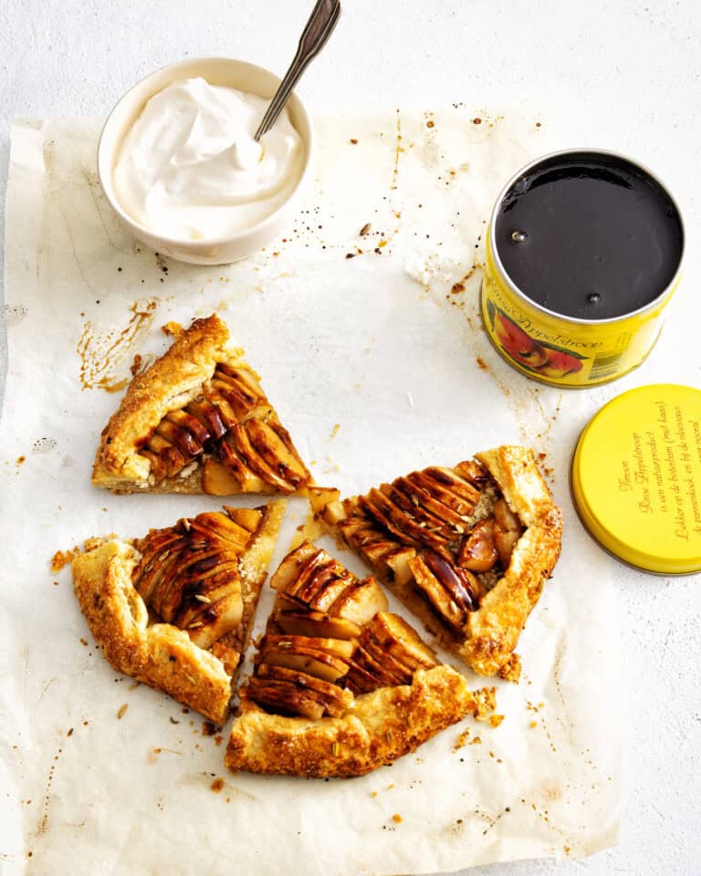 Galette met appel, venkelzaad en appelstroop