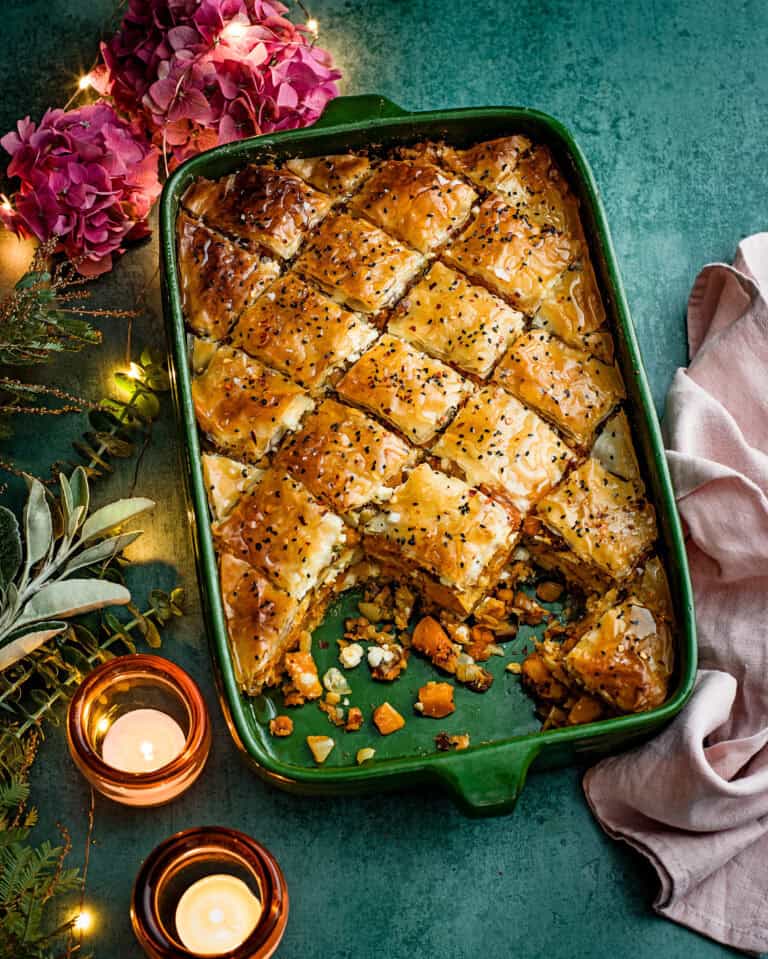Hartige baklava met pompoen en feta