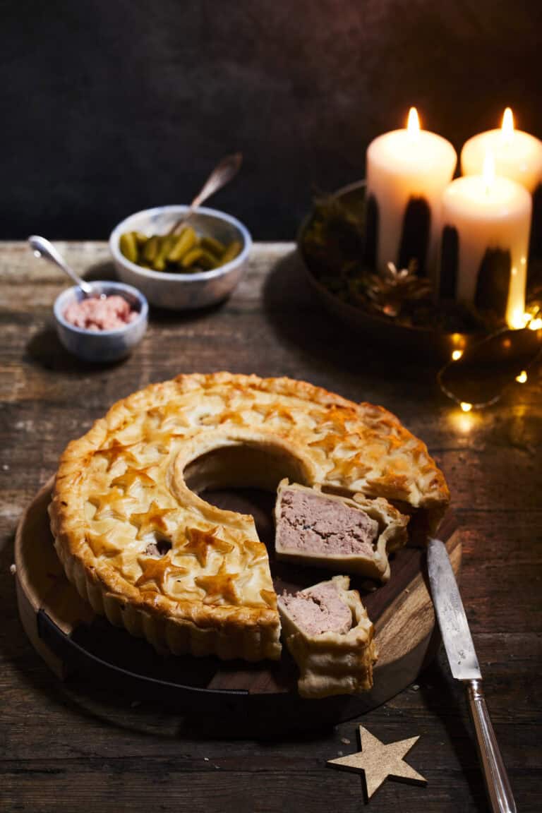 Patékrans in bladerdeeg
